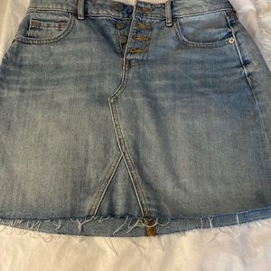 New Cut-Off  Distressed Skirt Denim  High Waisted   Faded Mini  for Women size 2